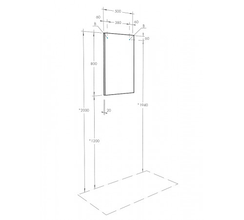 Зеркало Aquaton Рико 50 1A216302RI010 Белое