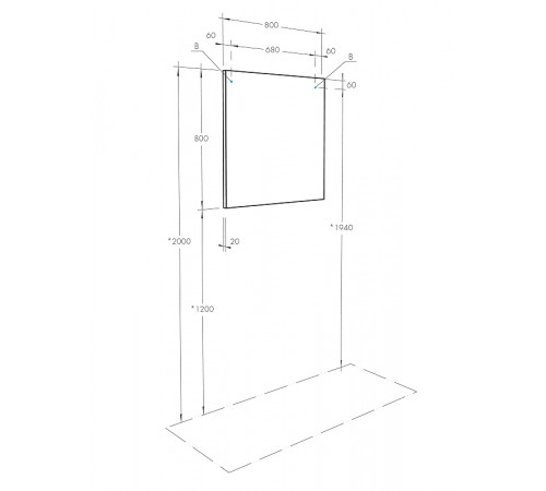 Зеркало Aquaton Рико 80 1A216502RI010 Белое