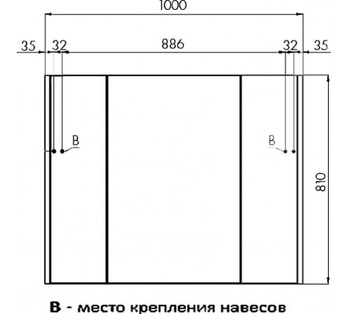 Зеркальный шкаф Aquaton Беверли 100 1A237202BV010 Белый глянец