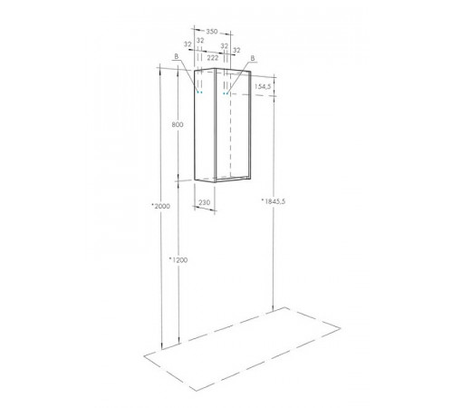 Подвесной шкаф Aquaton Марти 35 1A270203MY010 Белый глянцевый Дуб эндгрейн