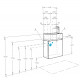 Тумба под раковину Aquaton Эклипс М 45 L 1A172801EK49L подвесная Белый Эбони светлый