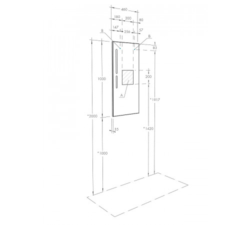 Зеркало Aquaton Эклипс 46 1A129002EK010 с выключателем