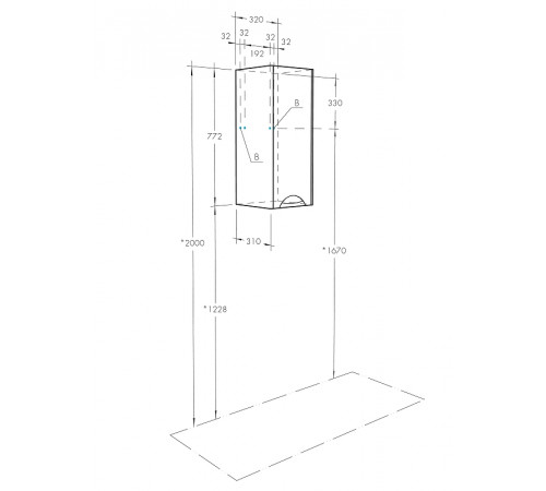 Подвесной шкаф Aquaton Сильва 32 R 1A215703SIW7R Дуб полярный