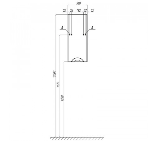 Подвесной шкаф Aquaton Сильва 32 R 1A215703SIW5R Дуб макиато