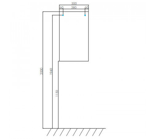 Зеркало Aquaton Йорк 50 1A171002YO010 Белое