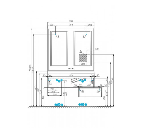 Зеркало Aquaton Сакура 120 1A249702SKW80 Белое