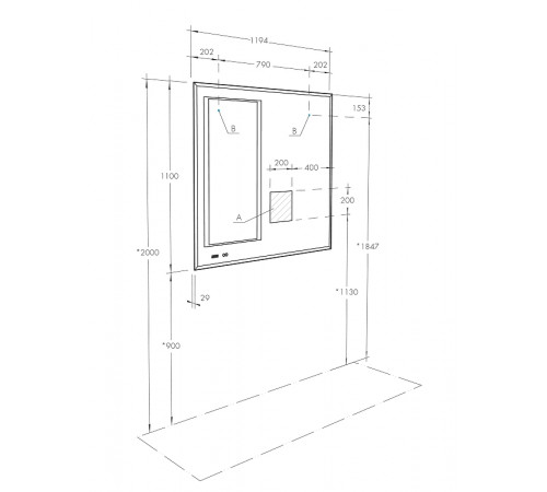 Зеркало Aquaton Сакура 120 1A220002SKW80 с подсветкой с сенсорным выключателем с антизапотеванием и часами