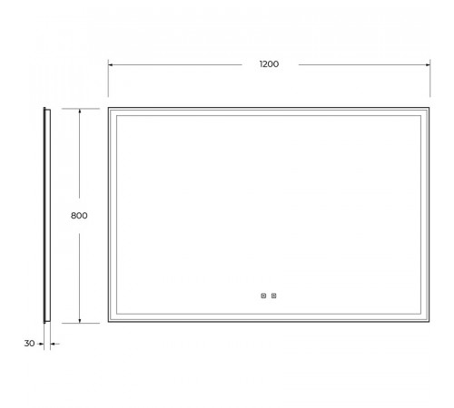 Зеркало BelBagno 120 SPC-GRT-1200-800-LED-TCH-SND с подсветкой с голосовым управлением и подогревом