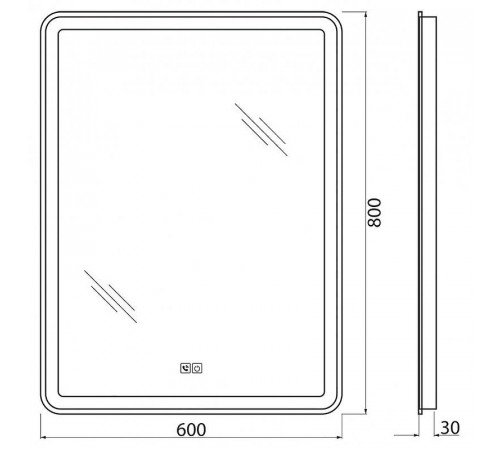 Зеркало BelBagno SPC-MAR-600-800-LED-TCH-PHONE с подсветкой с сенсорным выключателем с bluetooth с микрофоном с динамиками