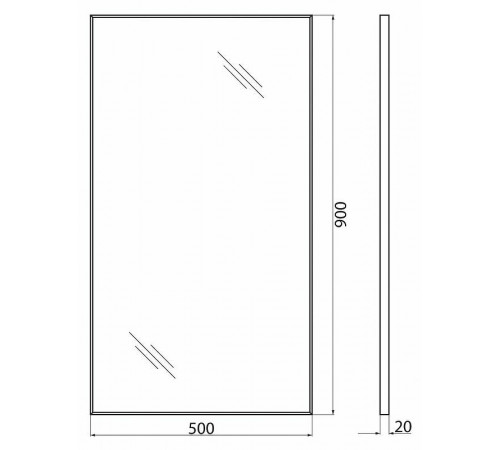 Зеркало BelBagno SPC 50 SPC-AL-500-900 Хром