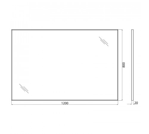 Зеркало BelBagno SPC-AL-1200-800 Хром