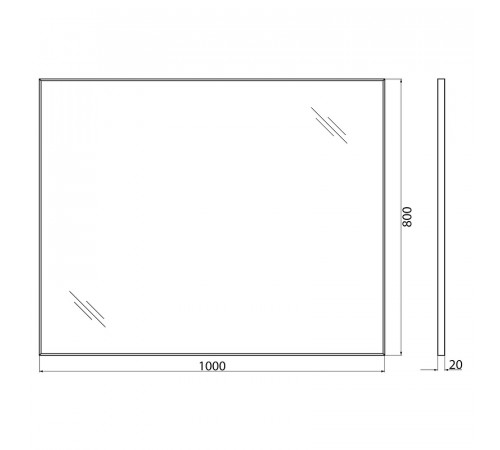 Зеркало BelBagno SPC-AL-1000-800 Хром