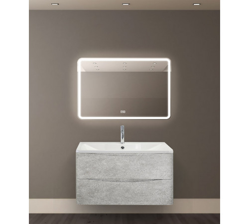 Зеркало BelBagno Marino 90 SPC-MAR-900-600-LED-TCH-WARM с подсветкой с подогревом С сенсорным выключателем