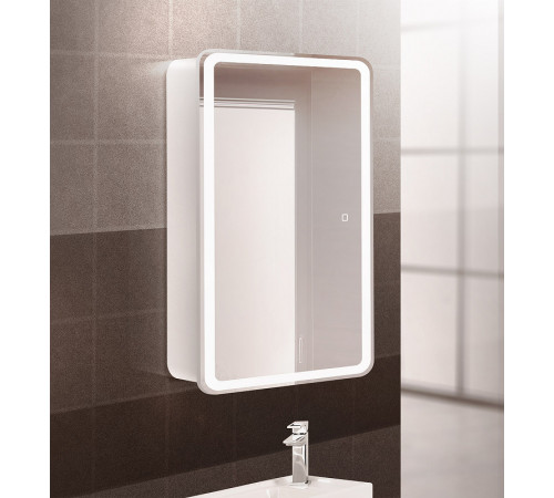 Зеркальный шкаф BelBagno Marino 50 SPC-MAR-500/800-1A-LED-TCH с подсветкой Белый