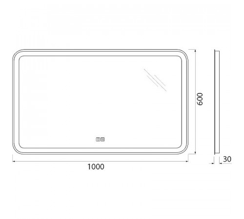 Зеркало BelBagno Marino 100 SPC-MAR-1000-600-LED-TCH-WARM с подсветкой с подогревом с сенсорным выключателем