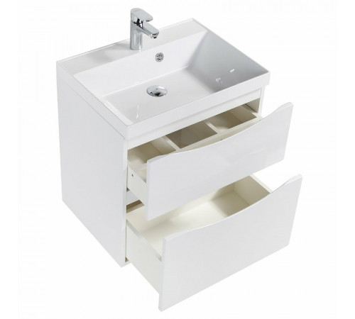 Тумба под раковину BelBagno Marino 60 MARINO-H60-600-2C-SO-BL-P подвесная Bianco Lucido