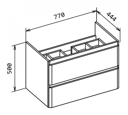 Тумба под раковину BelBagno 80 ALBANO-CER-800-2C-SO-RNG подвесная Robere Nature Grigio