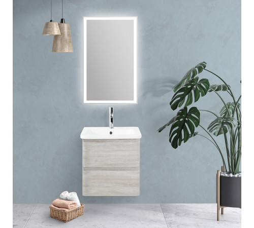 Тумба под раковину BelBagno 50 ALBANO-CER-500-2C-SO-RVB подвесная Rovere Vintage Bianco