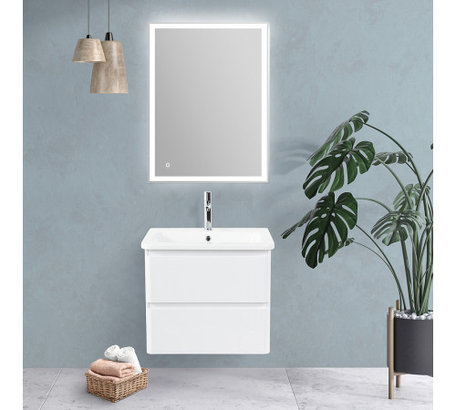 Тумба под раковину BelBagno 60 ALBANO-CER-600-2C-SO-BL подвесная Bianco Lucido