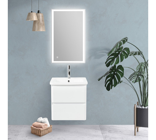 Тумба под раковину BelBagno 50 ALBANO-CER-500-2C-SO-BL подвесная Bianco Lucido