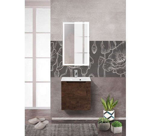 Тумба под раковину BelBagno Etna 50 L ETNA-500-1A-SO-RW-P-L подвесная Rovere Moro