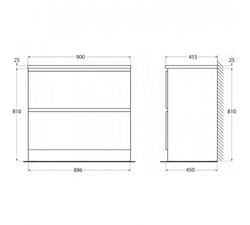 Тумба под раковину BelBagno Albano 90 ALBANO-900-2C-PIA-RR Rovere Rustico