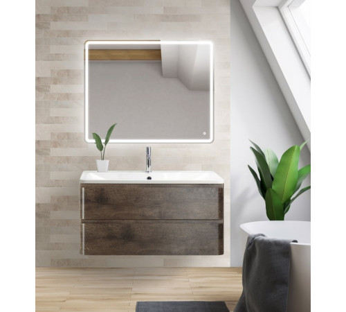 Тумба под раковину BelBagno ALBANO-800-2C-SO-RNG подвесная Robere Nature Grigio