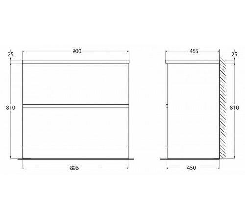 Тумба под раковину BelBagno Albano 90 ALBANO-900-2C-PIA-BL Bianco Lucido