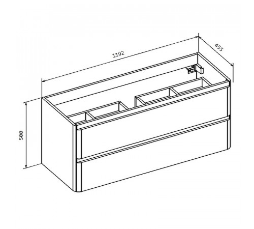 Тумба под раковину BelBagno 120 ALBANO-1200-2C-SO-RR подвесная Rovere Rustico