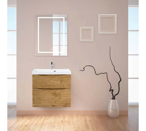 Зеркало BelBagno Kraft 68.5 SPC-KRAFT-685-885-TCH-WARM с подсветкой с подогревом Сатин с сенсорным выключателем