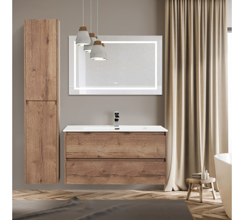 Зеркало BelBagno Kraft 98.5 SPC-KRAFT-985-685-TCH-WARM с подсветкой с подогревом Сатин с сенсорным выключателем