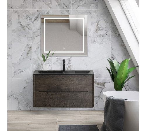 Зеркало BelBagno Kraft 88.5 SPC-KRAFT-885-785-TCH-WARM с подсветкой с подогревом Сатин с сенсорным выключателем