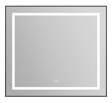 Зеркало BelBagno Kraft 88.5 SPC-KRAFT-885-785-TCH-WARM-NERO с подсветкой с подогревом Черное с сенсорным выключателем