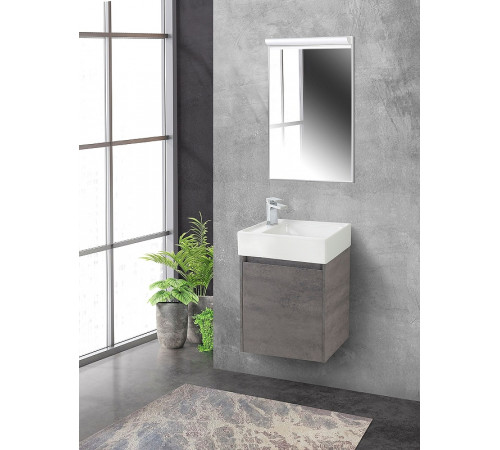 Тумба под раковину BelBagno Kraft Mini 50 L KRAFT MINI-500/260-1A-SO-CG-L подвесная Cemento Grigio