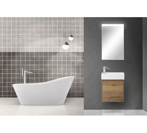 Тумба под раковину BelBagno Kraft Mini 50 L KRAFT MINI-500/260-1A-SO-RT-L подвесная Rovere Tabacco