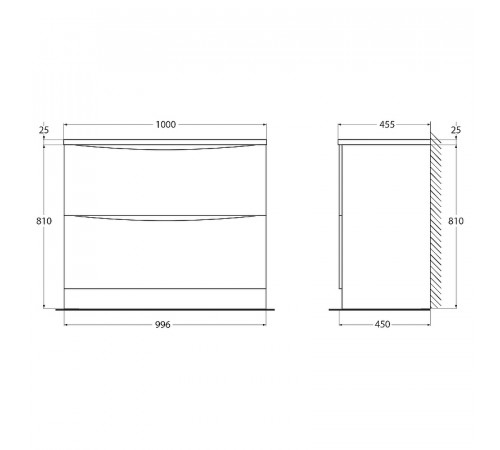 Тумба под раковину BelBagno 100 ACQUA-1000-2C-PIA-BL Bianco Lucido