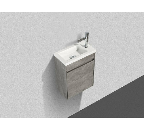 Тумба под раковину BelBagno Pietra Mini 46 L PIETRA MINI-460-1A-SO-SCM-L подвесная Stucco Cemento