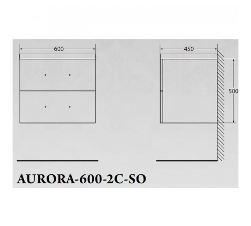 Тумба под раковину BelBagno Aurora 60 AURORA-600-2C-SO-RNN подвесная Rovere Nebrasca Nature