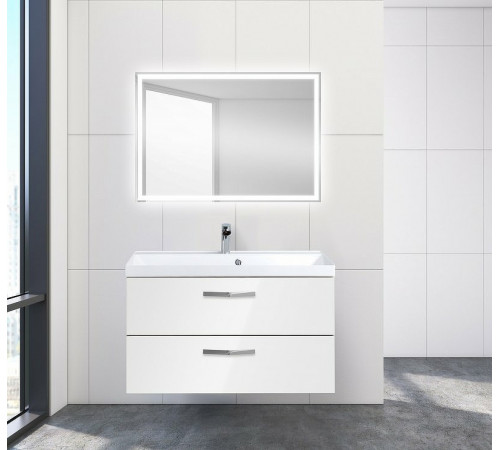 Тумба под раковину BelBagno Aurora 90 AURORA-900-2C-SO-BL подвесная Bianco Lucido