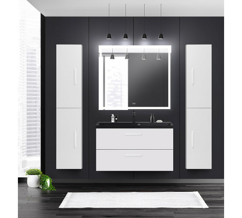 Шкаф пенал BelBagno Aurora 33 L AURORA-1600-2A-SC-BO-P-L подвесной Bianco Opaco