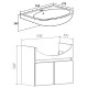 Тумба под раковину Runo Лада 60 00-00001368 подвесная Белая
