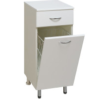 Тумба Runo Эконом 30 00000000112 с бельевой корзиной Белая