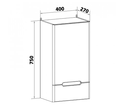 Подвесной шкаф Runo Парма 40 L 00-00001145 Белый