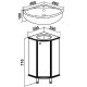 Тумба под раковину Runo Браво 40 00000000947 угловая Белая