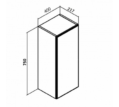 Зеркальный шкаф Runo Кредо 40 00-00001176 Белый