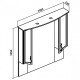 Зеркало со шкафом Runo Севилья 105 00000000596 с подсветкой Белое