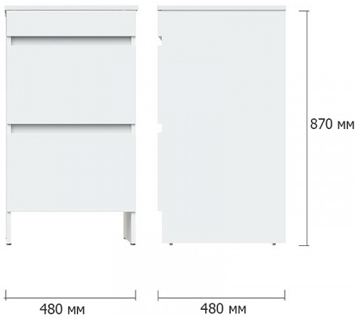 Тумба с раковиной WellWant by Orange Elba 110 R WWMAFR481187W Белая