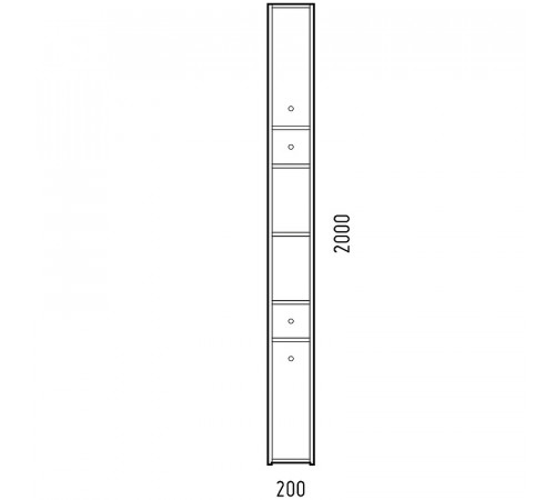 Шкаф пенал Corozo Энри 20 Z2 SD-00000582 Белый