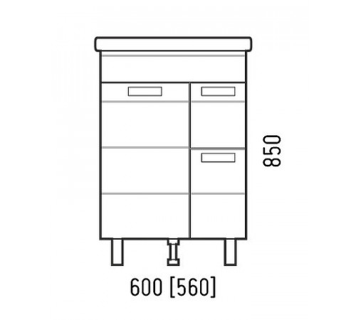 Тумба под раковину Corozo Денвер 60 Z2 SD-00000530 Белая