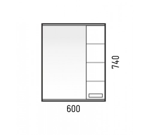 Зеркало со шкафом Corozo Денвер 60 SD-00000533 Белое